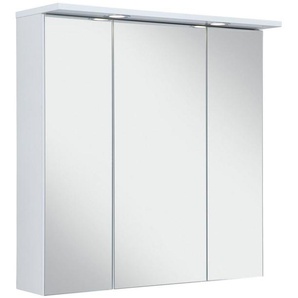 Schildmeyer Spiegelschrank SPS 700.1 Spot made in Germany Breite 70 cm, 3-türig, 2 LED-Einbaustrahler, Schalter-/Steckdosenbox