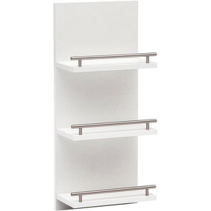 Schildmeyer Wandregal Nikosia, Breite 30 cm, 3 Ablagen, mit Metallreling