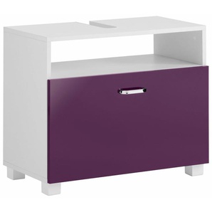 Schildmeyer Waschbeckenunterschrank Colli Höhe 54,5 cm, Badezimmerschrank mit Metallgriffen und großer Schublade