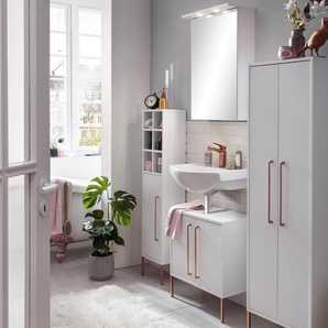 Waschbeckenunterschrank »Sari« - Weiß - Holz -