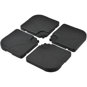 Schirmgewicht 4er Set Quad befüllbar bis 80kg aus HDPE schwarz