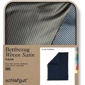 Schlafgut Bettbezug Woven Satin Fade mit feinen Streifen, (1 St), mit Farbverlauf, Mix & Match: passender Kissenbezug erhältlich
