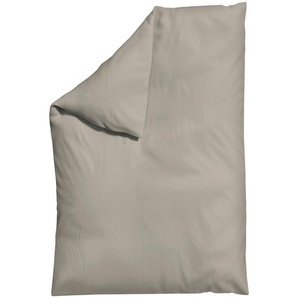 Schlafgut Bettdeckenbezug Knitted Jersey, Taupe, Textil, Uni, 135-140x200 cm, Oeko-Tex® Made IN Green, Oeko-Tex® Standard 100, Bsci, AZO-frei,