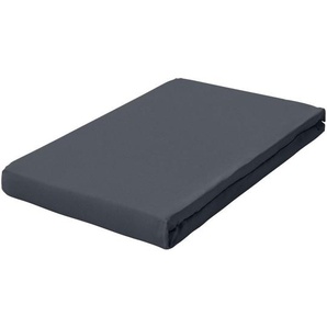 Schlafgut Boxspring-Spannleintuch Pure, Dunkelgrau, Textil, 90-100x190-220 cm, Grüner Punkt, Textiles Vertrauen - Oeko-Tex®, Hohenstein, AZO-frei,
