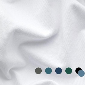 schlafgut »Pure« Bio-Spannbettlaken für Topper L / 615 Blue Mid