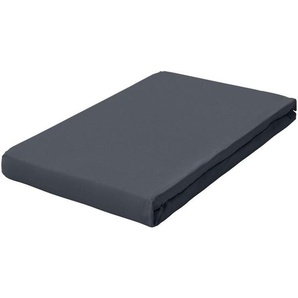 Schlafgut Topper-Spannbetttuch Pure, Dunkelgrau, Textil, 90-100x190-220 cm, Grüner Punkt, Textiles Vertrauen - Oeko-Tex®, Hohenstein, AZO-frei,