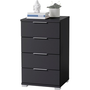 Nachtkommode SCHLAFKONTOR Sideboards Gr. B/H/T: 46 cm x 79 cm x 42 cm, 4, schwarz Nachtkonsolen und Nachtkommoden mit 4 Schubkästen