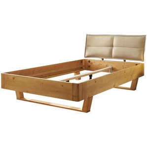 Schlafkontor Tjark Bett Massivholz Kopfteil gepolstert