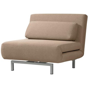 Schlafsessel COPPERFIELD Beige/Beige/Grau Stoff Zahira 92 x 78 x 85cm