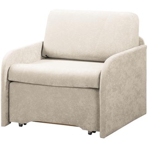 Schlafsessel Webstoff Beige/Creme Webstoff 90 x 84 x 84cm