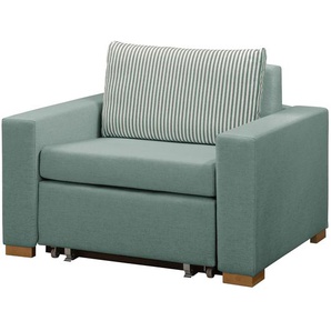 Schlafsessel Basic Grün/Mint Webstoff Sari 110 x 90 x 90cm