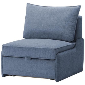Schlafsessel  Polly de Luxe ¦ blau ¦ Maße (cm): B: 90 H: 95 T: 104.0
