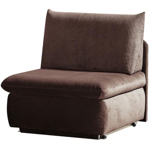 Schlafsessel Rückenkissen in Cord Etta ¦ braun ¦ Maße (cm): B: 88 H: 88 T: 96