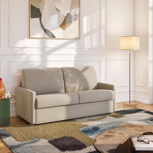 Schlafsofa 3-Sitzer - Liegefläche: 140 cm - Matratzenhöhe: 22 cm mit Memory Schaum - Stoff - Beige - CALIFE