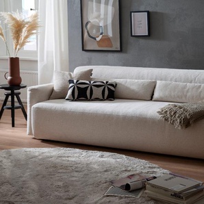 Schlafsofa Arne 233 cm 3-Sitzer Nature Weiß