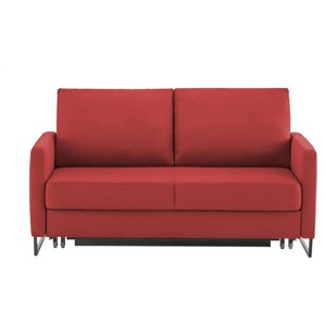 Schlafsofa aus Flachgewebe Fürth ¦ rot ¦ Maße (cm): B: 160 H: 90 T: 95.0
