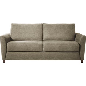Schlafsofa BALI Dallas Sofas Gr. B/H/T: 195 cm x 93 cm x 103 cm, Material, Ausführung, braun (hellbraun) Einzelsofas Dauerschlaffunktion, mit Lattenrost und Matratze