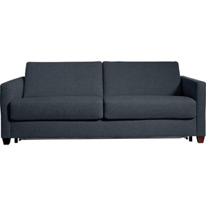 Schlafsofa BALI Norwalk Sofas Gr. B/H/T: 182 cm x 83 cm x 100 cm, Material, Ausführung, blau (blau, anthrazit) Einzelsofas Dauerschlaffunktion, mit Unterfederung Lattenrost und Matratze