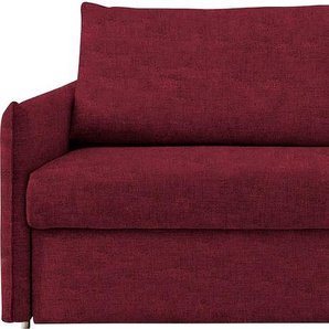Schlafsofa BALI Pisa Sofas Gr. H/T: 93 cm x 98 cm, 7-Zonen Kaltschaummatratze, rot Einzelsofas
