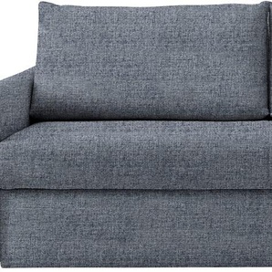 Schlafsofa BALI Pisa Sofas Gr. H/T: 93 cm x 98 cm, Gelform-Matratze, blau Einzelsofas mit 3 Matratzenarten, Lattenrost, stabiles Untergestell