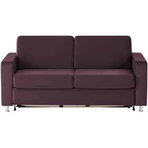 nehl Schlafsofa  Boston Deluxe ¦ lila/violett ¦ Maße (cm): B: 199 H: 91 T: 103.0