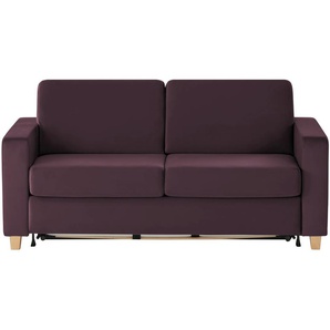 nehl Schlafsofa  Boston Deluxe ¦ lila/violett ¦ Maße (cm): B: 199 H: 91 T: 103.0