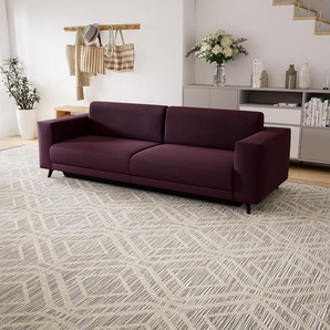 Schlafsofa Brombeerrot - Elegantes, gemütliches Bettsofa: Hochwertige Qualität, einzigartiges Design - 248 x 75 x 98 cm, konfigurierbar