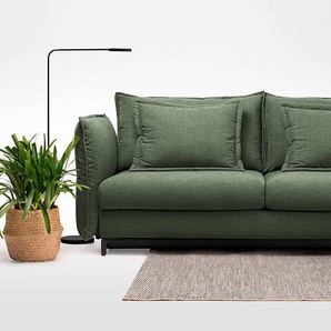 Schlafsofa Carrboro Grün/Antikgrün Webstoff Bogna 256 x 101 x 115cm Modern