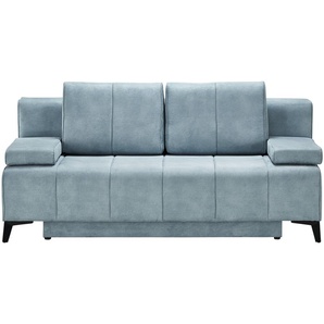 Schlafsofa  Clara ¦ blau ¦ Maße (cm): B: 204 H: 94 T: 102