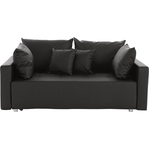 Schlafsofa COLLECTION AB Dany Sofas Gr. B/H/T: 179 cm x 84 cm x 91 cm, Kunstleder SOFTLUX, Bettfunktion links, schwarz Einzelsofas inklusive Bettkasten