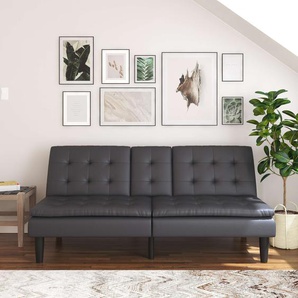 Schlafsofa DOREL HOME MAINE, Kinosofa mit Relax- und Bettfunktion Sofas Gr. B/H/T: 190 cm x 81 cm x 90 cm, Kunstleder, grau Einzelsofas