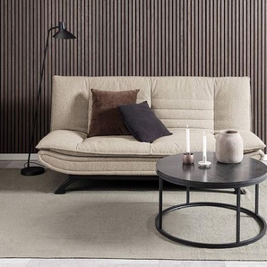 Schlafsofa Faith Beige Bouclé Stoff Moena 196 x 91 x 98cm Skandi