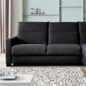 Schlafsofa Florenz, anthrazit, inkl. Longchair, 140 x 208 cm