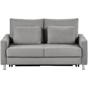 Schlafsofa Mikrofaser Fürth ¦ grau ¦ Maße (cm): B: 186 H: 90 T: 95