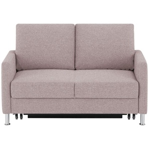 Schlafsofa platzsparend Fürth ¦ rosa/pink ¦ Maße (cm): B: 140 H: 90 T: 95.0