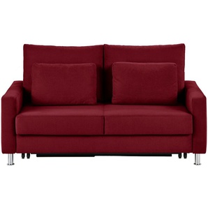Schlafsofa Mikrofaser Fürth ¦ rot ¦ Maße (cm): B: 146 H: 90 T: 95.0