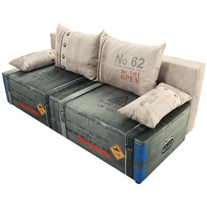 Schlafsofa Gabun Weiß/Grau/Weiß Flachgewebe 193 x 88 x 91cm Keine Unterfederung Modern