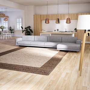 Schlafsofa Granitweiß - Elegantes, gemütliches Bettsofa: Hochwertige Qualität, einzigartiges Design - 448 x 75 x 162 cm, konfigurierbar