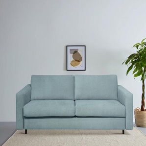 Schlafsofa HOME AFFAIRE Virming Sofas Gr. B/H/T: 188 cm x 90 cm x 98 cm, Chenille, mit Bettfunktion, blau (sapphire) Einzelsofas
