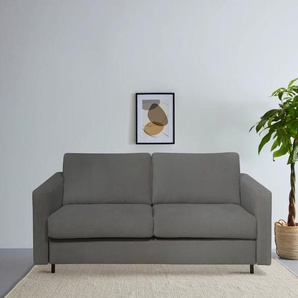 Schlafsofa HOME AFFAIRE Virming Sofas Gr. B/H/T: 188 cm x 90 cm x 98 cm, Chenille, mit Bettfunktion, grau (dark grey) Einzelsofas