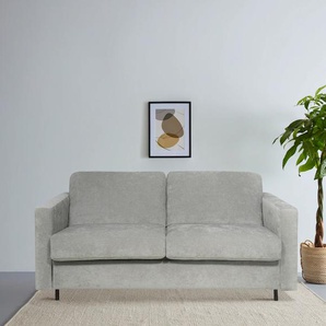 Schlafsofa HOME AFFAIRE Virming Sofas Gr. B/H/T: 188 cm x 90 cm x 98 cm, Lu x us-Microfaser (Chenille), mit Bettfunktion, grau (grey) Einzelsofas