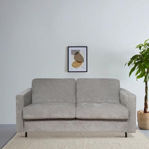 Schlafsofa HOME AFFAIRE Virming Sofas Gr. B/H/T: 188 cm x 90 cm x 98 cm, Lu x us-Microfaser (Chenille), mit Bettfunktion, grau (light grey) Einzelsofas