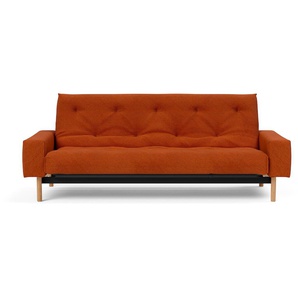 Schlafsofa INNOVATION LIVING ™ MIMER Sofas Gr. T: 100 cm, Cordstoff CORDUROY, orange (burnt 595 corduroy) Einzelsofas