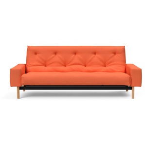 Schlafsofa INNOVATION LIVING ™ MIMER Sofas Gr. T: 100 cm, Struktur ARGUS, orange (rost 581 argus) Einzelsofas