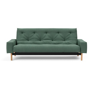 Schlafsofa INNOVATION LIVING ™ MIMER Sofas Gr. T: 100 cm, Struktur fein ELEGANCE, grün (grün 518 elegance) Einzelsofas