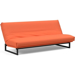 Schlafsofa INNOVATION LIVING ™ Sofas Gr. B/H/T: 200 cm x 82 cm x 95 cm, Polyester, orange (rust) Einzelsofas Rückenlehne 3-fach verstellbar