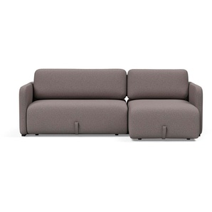 Schlafsofa INNOVATION LIVING ™ Sofas Gr. B/H/T: 218 cm x 79 cm x 120 cm, Polyester, grau (grey) Einzelsofas integrierte Holzplatte, ausziehbare Sitzflächen