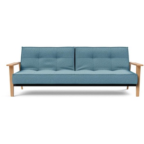 Schlafsofa INNOVATION LIVING ™ Splitback Frej Sofas Gr. B/H/T: 234 cm x 79 cm x 90 cm, Webstoff MIXED DANCE, blau (light blue) Einzelsofas mit Armlehnen, in skandinavischem Design