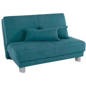 Schlafsofa INOSIGN Gina, blau (türkis), B:120cm H:86cm T:195cm, Sofas, mit einem Handgriff vom Sofa zum Bett, Topseller
