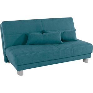 Schlafsofa INOSIGN Gina, blau (türkis), B:160cm H:86cm T:195cm, Sofas, mit einem Handgriff vom Sofa zum Bett, Topseller